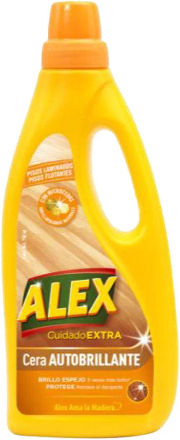 Cera Autobrillo Pisos Laminado Y Flotante Esencia De Naranja 750cc Alex