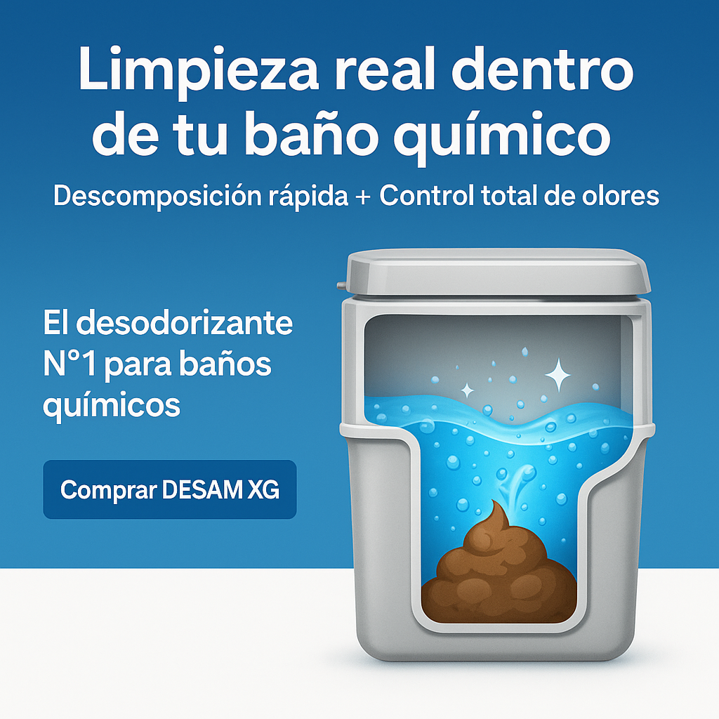 Líquido Desodorante Disgregante para Baño Químico Desam 1L Vapohouse