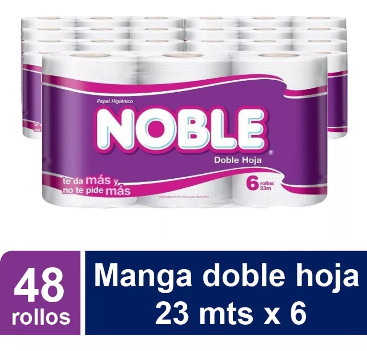 Papel Higiénico Doble Hoja 23m 48 Rollos Noble