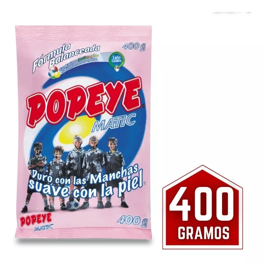 Detergente Polvo Popeye Matic 400g