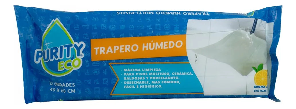 Trapero Humedo Limon 40 x 60cm 12u Purity Eco