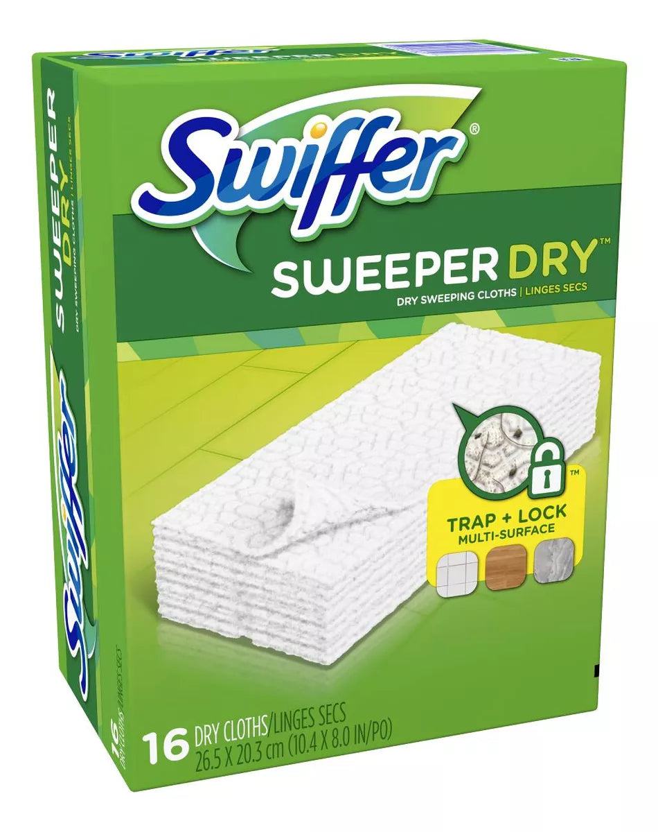 Repuesto Mopa Starter Sweeping Cloths 16u (Paño Seco) Swiffer