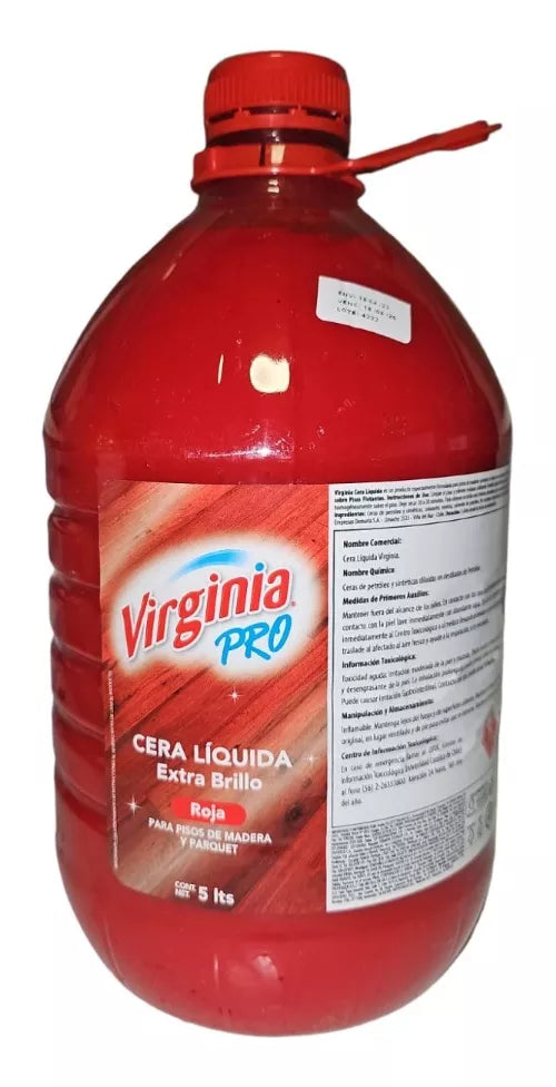 Cera Liquida Extra Brillo Roja 5L Virginia