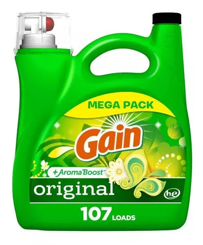 Detergente Liquido Gain Concentrado lavanda Oxy 107ld 4,55lt
