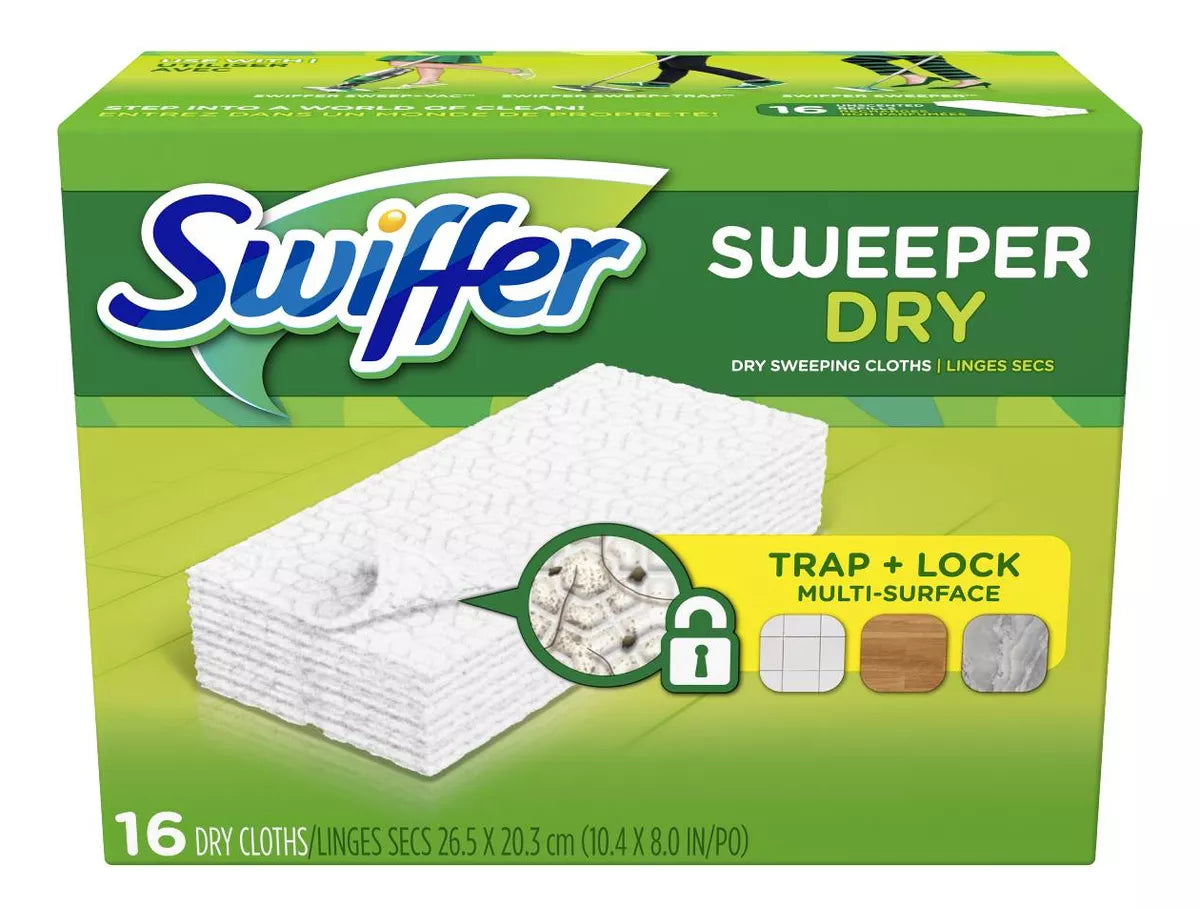 Repuesto Mopa Starter Sweeping Cloths 16u (Paño Seco) Swiffer