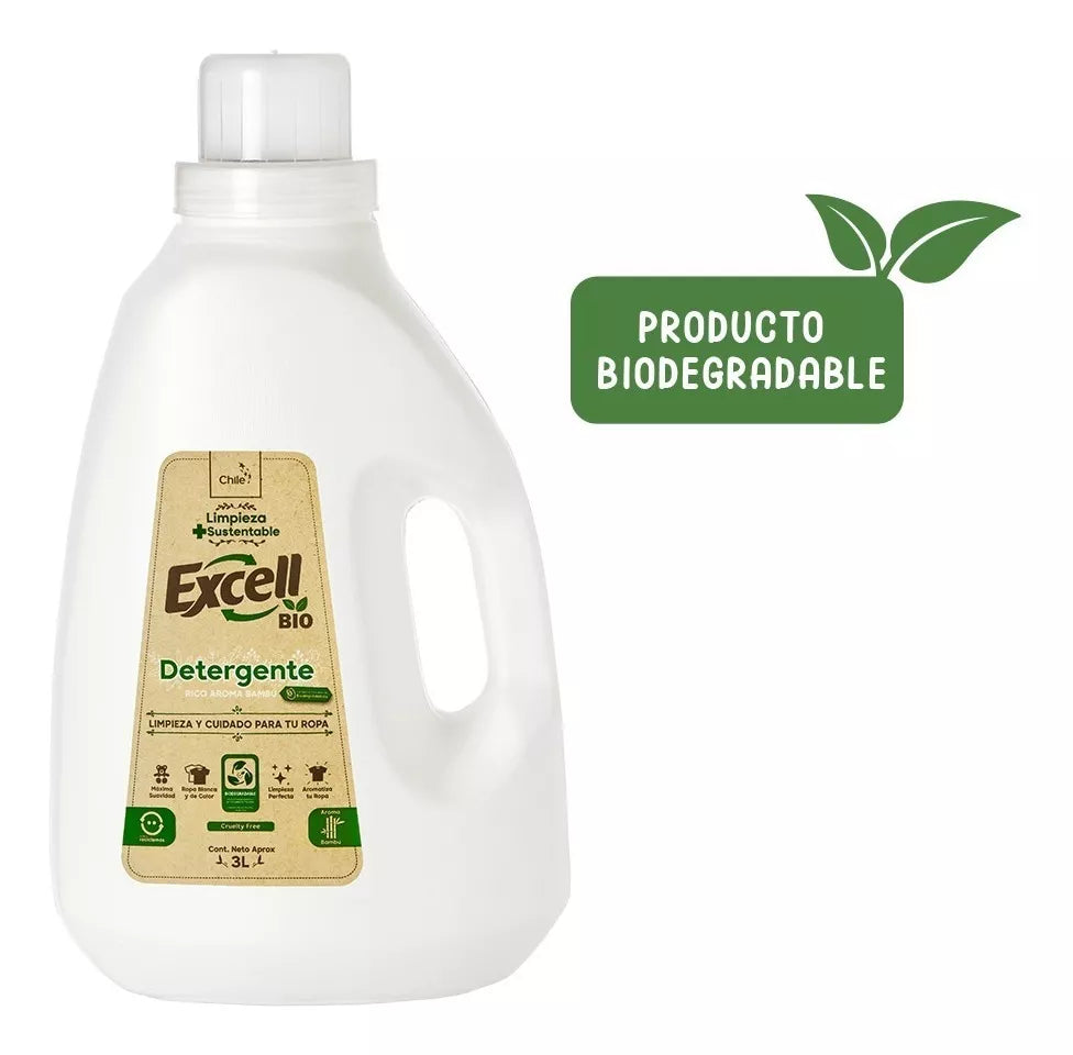 Detergente Liquido Excell Aroma Bambu Bio 3L