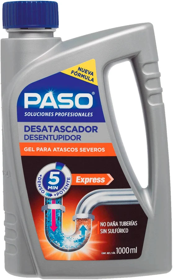 Desatascador Cañerías Atascos Severos Express 1 L Paso