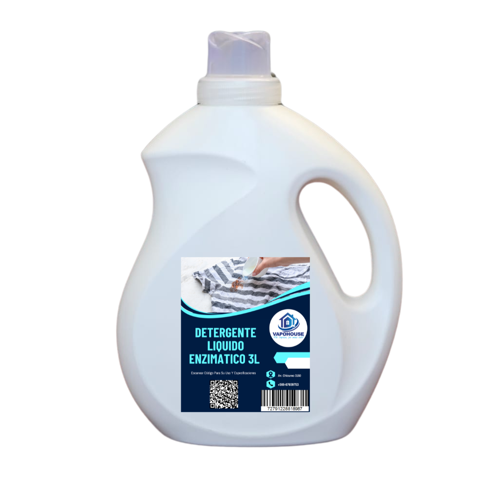 Detergente Liquido Enzimatico 3L Vapohouse