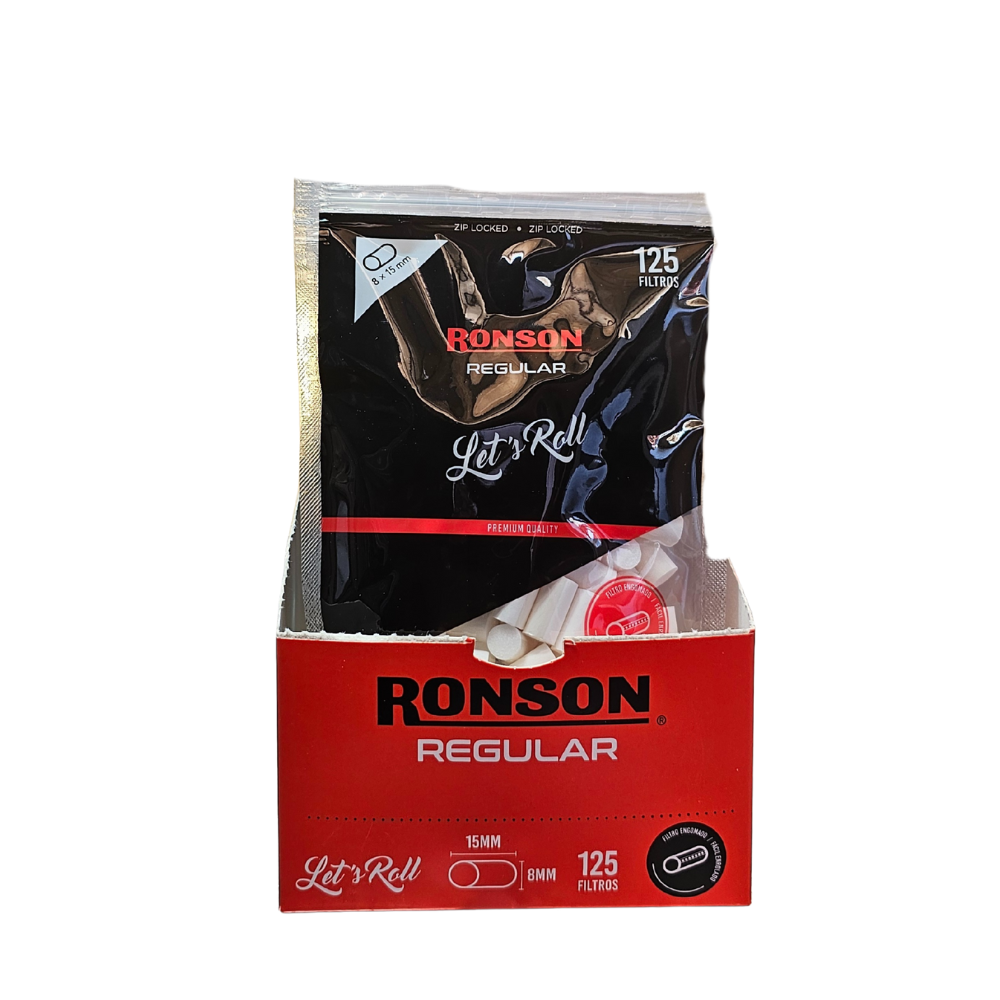 Pack 10u Filtro cigarro Regular 8 x 15mm 125u Ronson