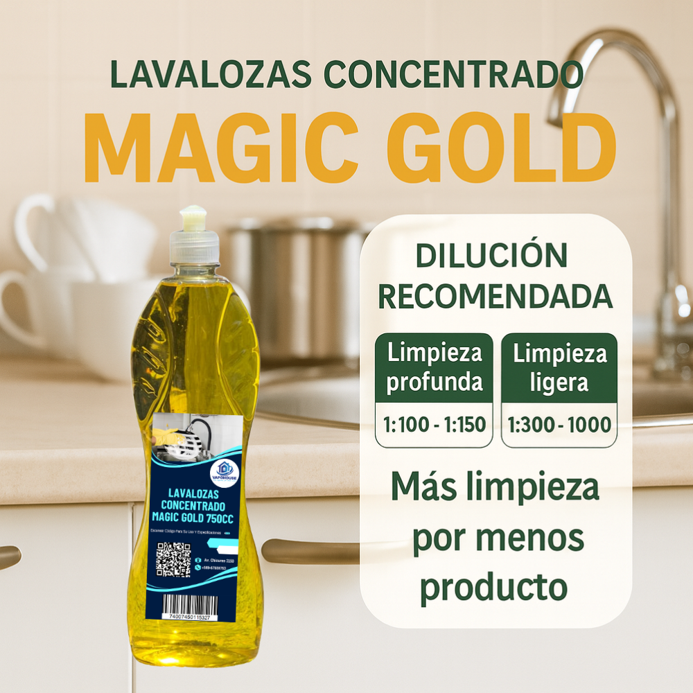 Lavalozas Concentrado Magic Gold 750ml Vapohouse