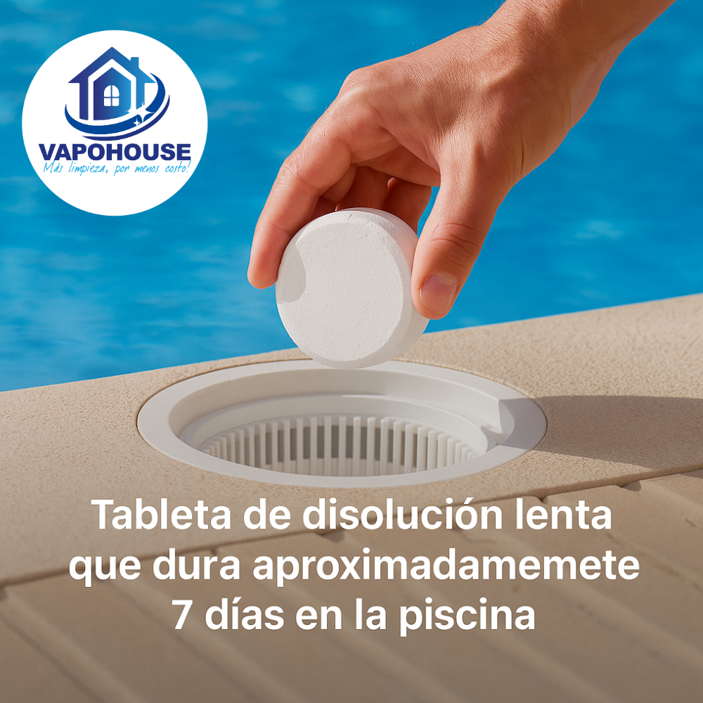 Pastillas De Cloro Triple Accion  Para Piscina 1k Vapohouse
