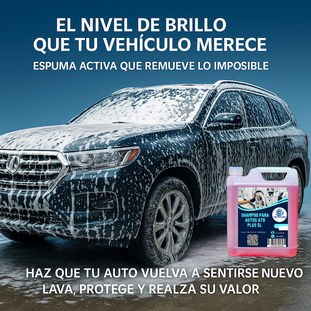 Shampoo Para Autos Ato Plus 1L Vapohouse