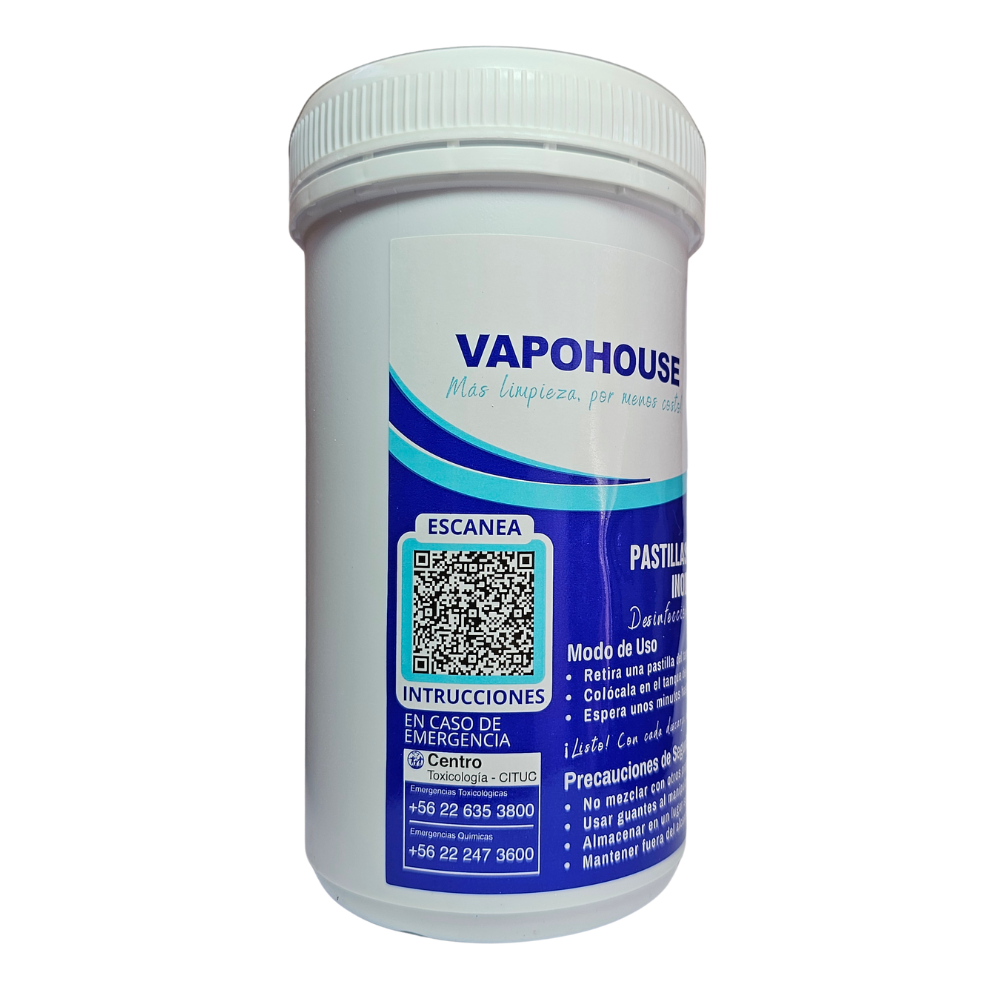 Pastillas De Cloro Para Inodoro Azul 40g 25u 1k Vapohouse