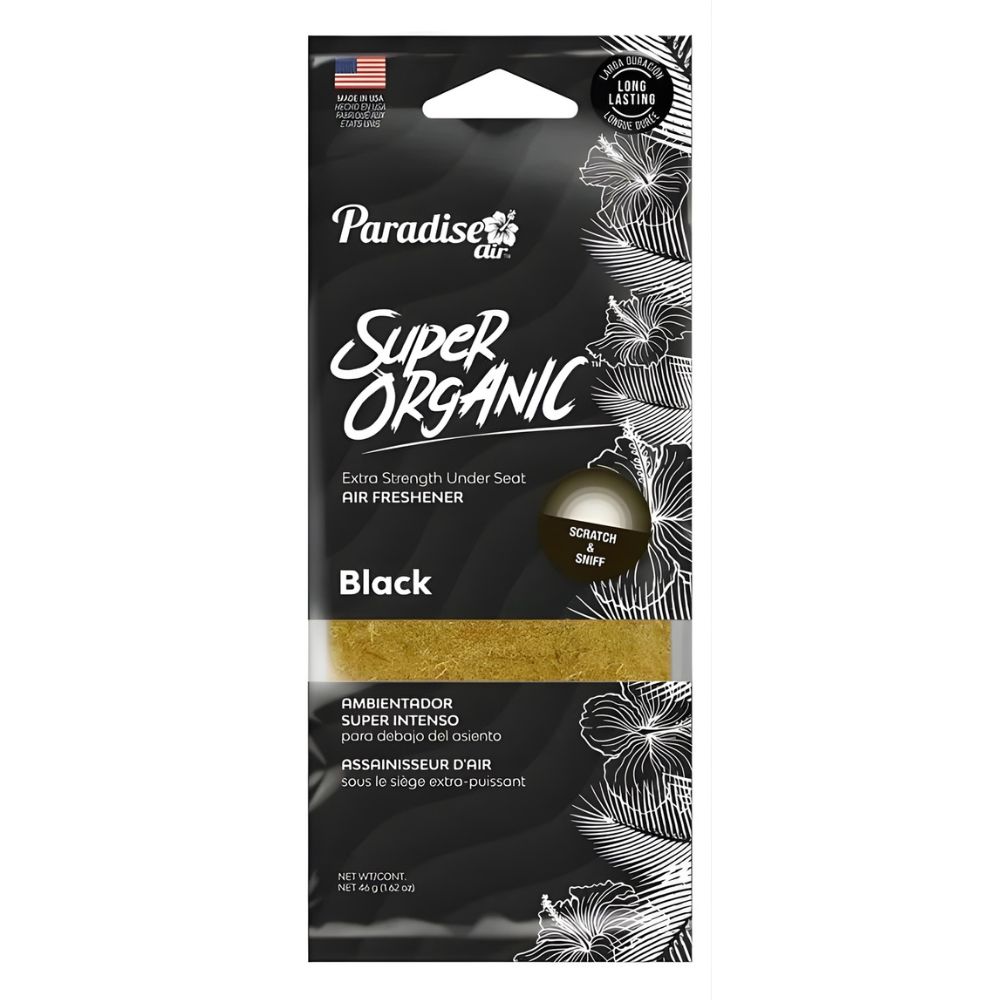 Aromatizante Para Autos Super Organic Air Freshener Black 1u (6003PK72) Paradise