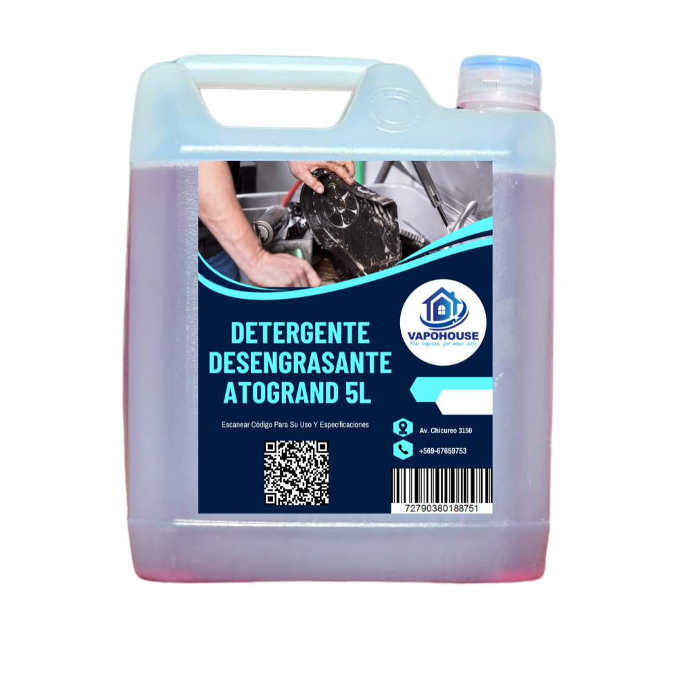 Detergente Desengrasante Atogrand 5L Vapohouse