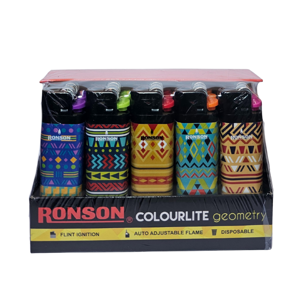 Pack 20u Encendedor Colourlite Geometry 1un Ronson