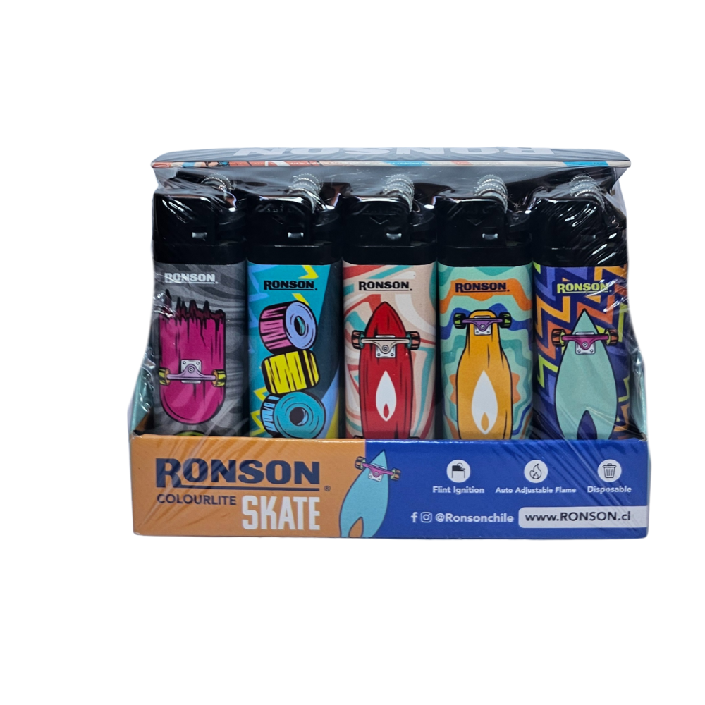 Pack 20u Encendedor Colourlite Skate 1un Ronson