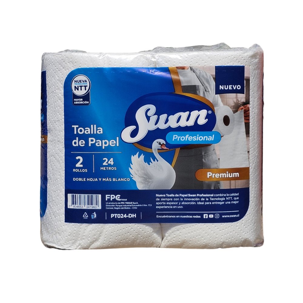 Toalla De Papel Doble Hoja 24m 2 Rollos Suan
