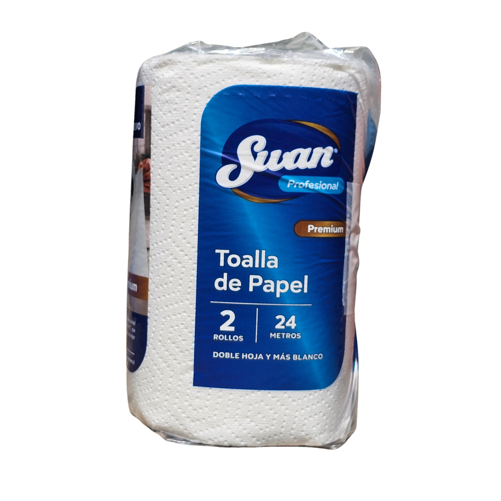 Toalla De Papel Doble Hoja 24m 2 Rollos Suan