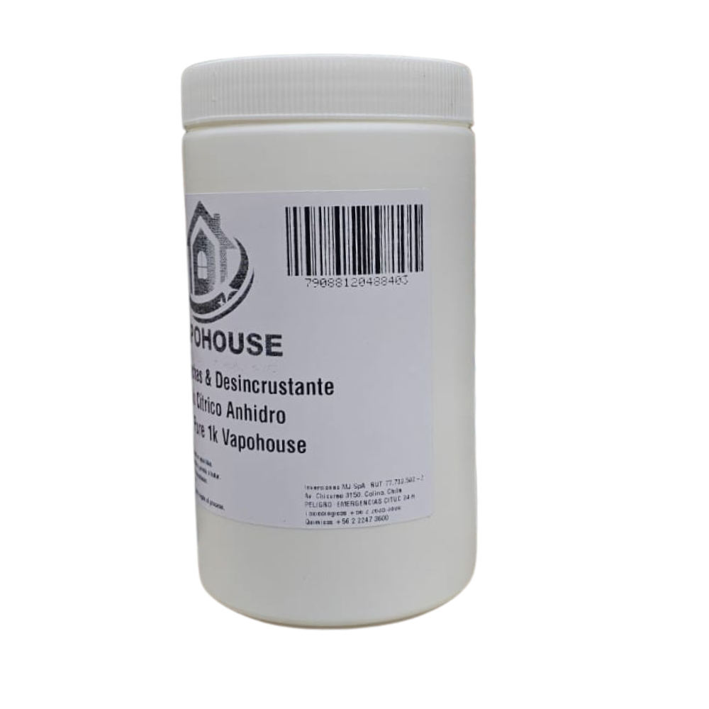 Quitamanchas & Desincrustante Ácido Cítrico Anhidro Eco-Pure 1k Vapohouse