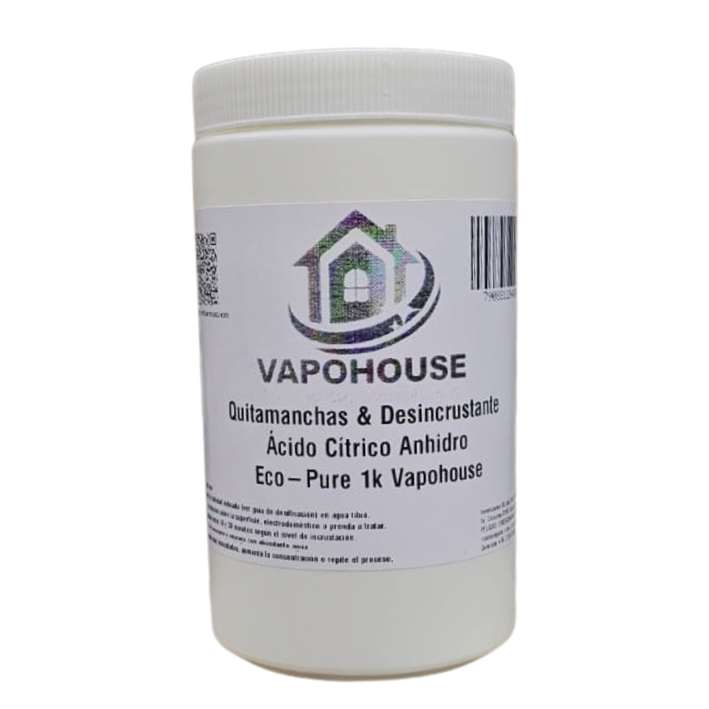 Quitamanchas & Desincrustante Ácido Cítrico Anhidro Eco-Pure 1k Vapohouse