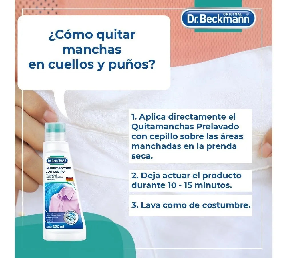 Quitamanchas Prelavado Con Cepillo 250ml Dr.Beckmann