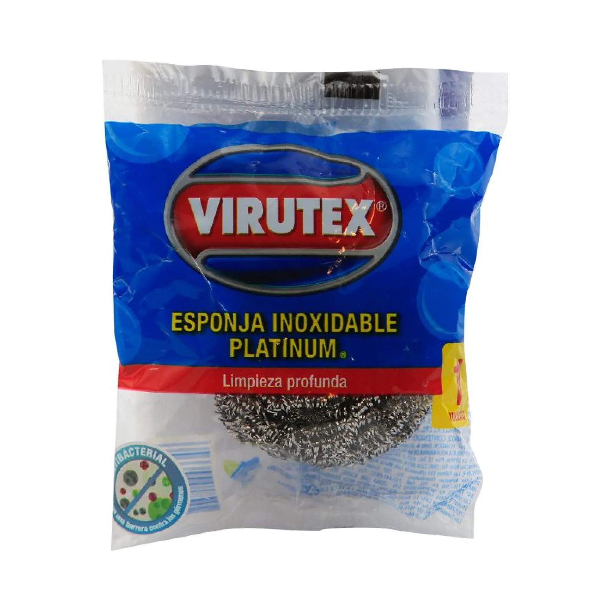 Esponja Inoxidable Plateado 1u Virutex