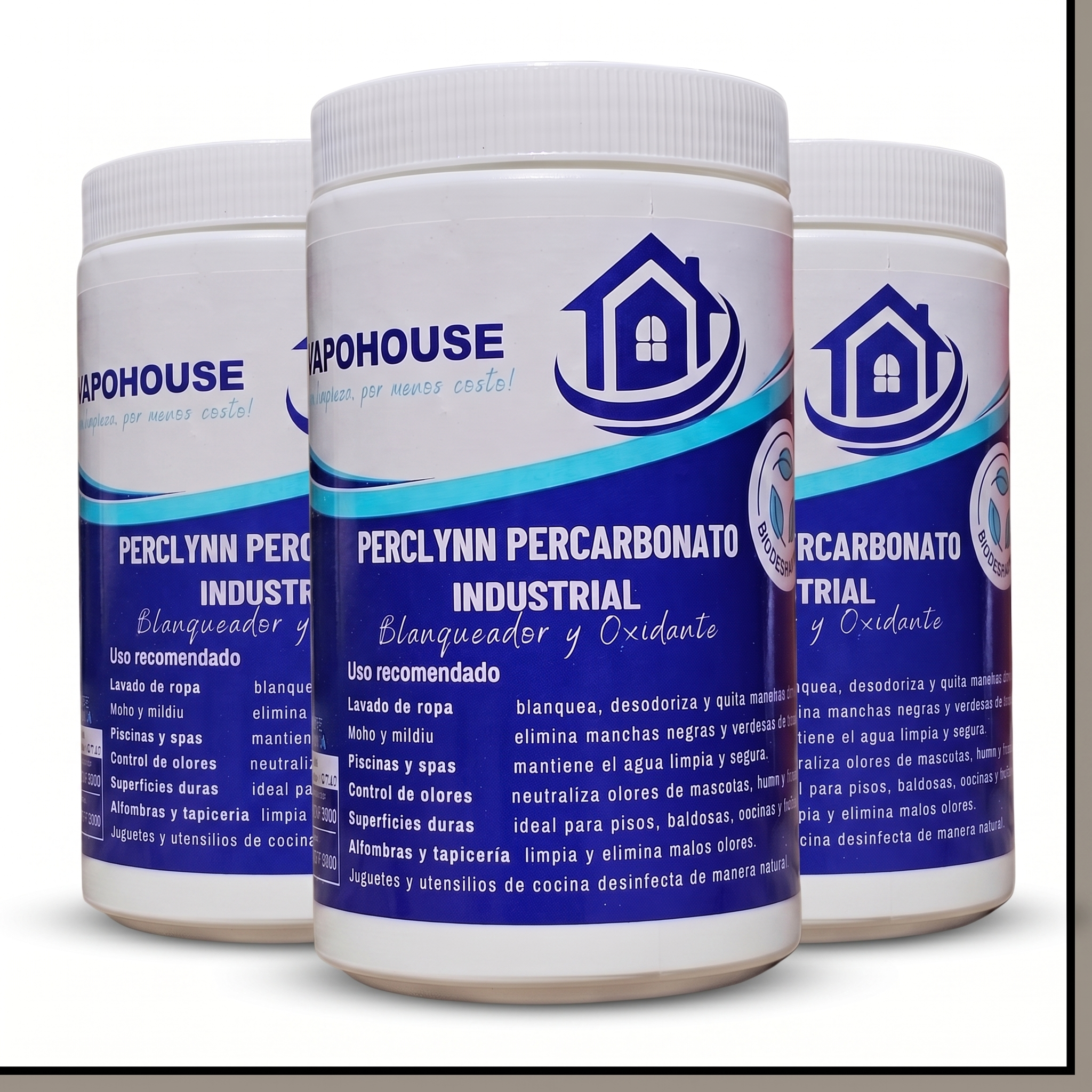 🏆 BESTSELLER · Percarbonato de Sodio Mega Pack 3kg · Vapohouse