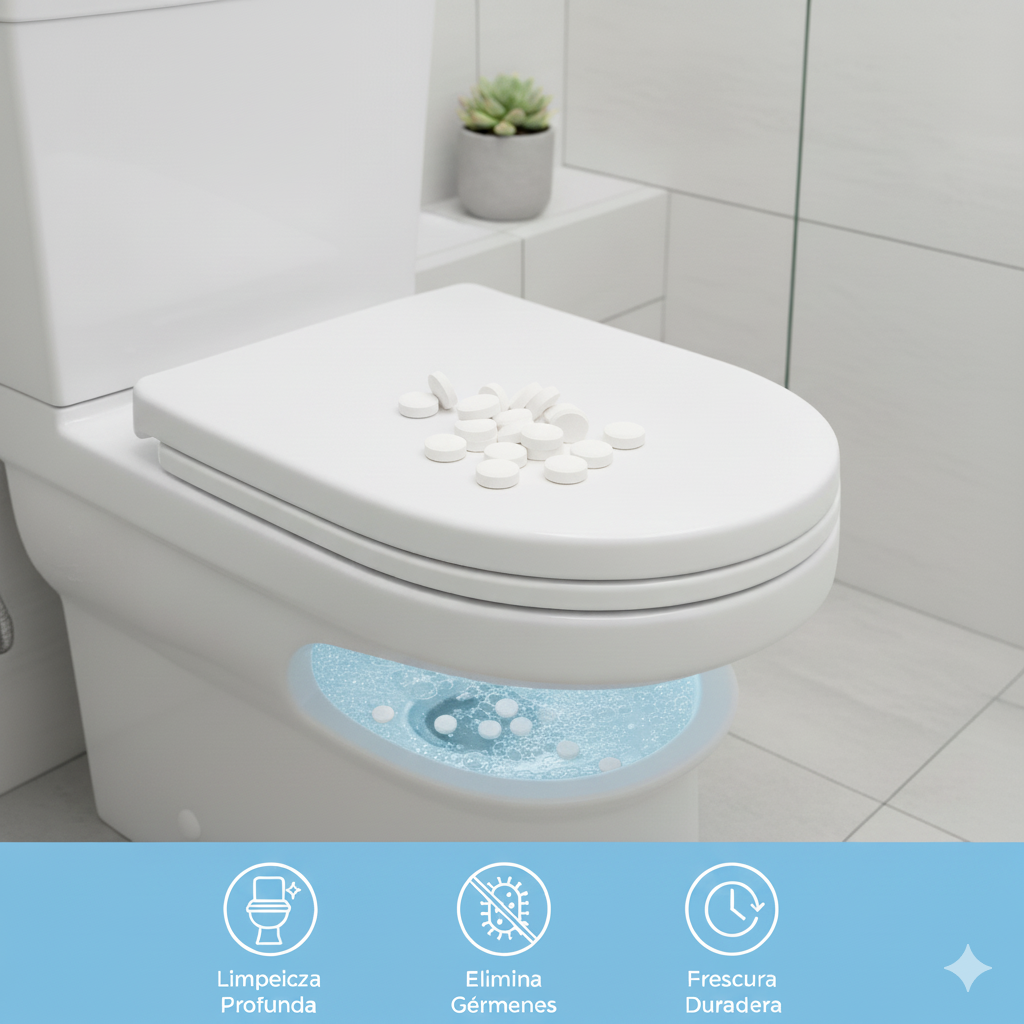 Caja 10u Pastillas De Cloro Para Inodoro Blanca 20gramos, 50unidades, total 1K Vapohouse