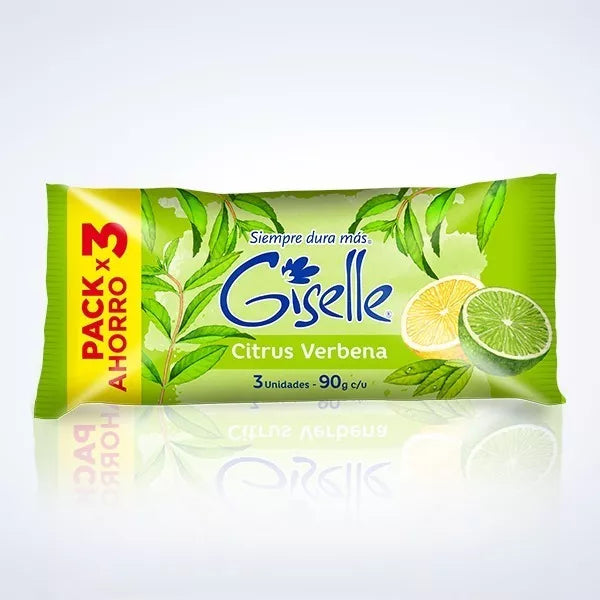 Jabón en Barra Giselle Citrus Verbena Pack 3 270g Popeye
