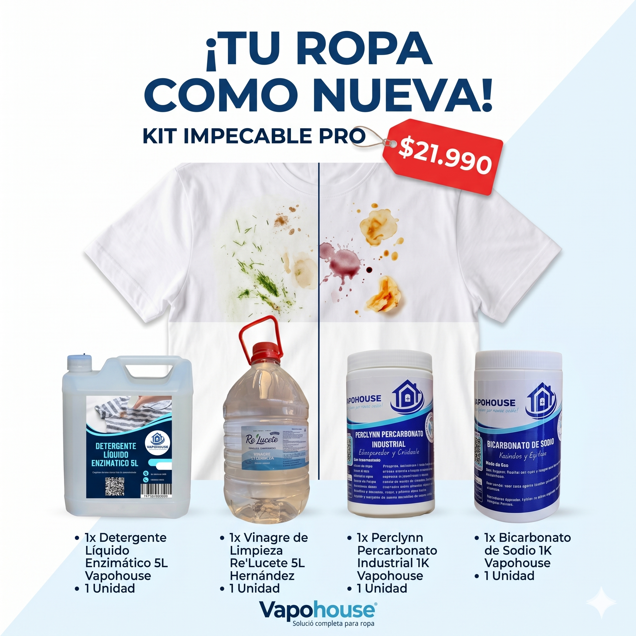 Kit Ropa Impecable PRO Vapohouse