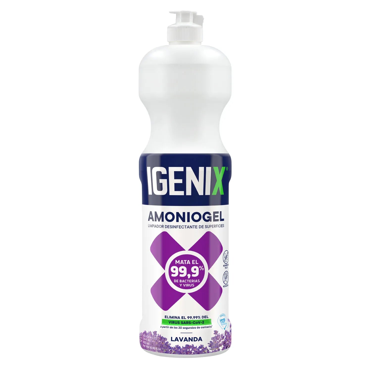Limpiador Desinfectante Amonio Gel Lavanda 900ml Igenix