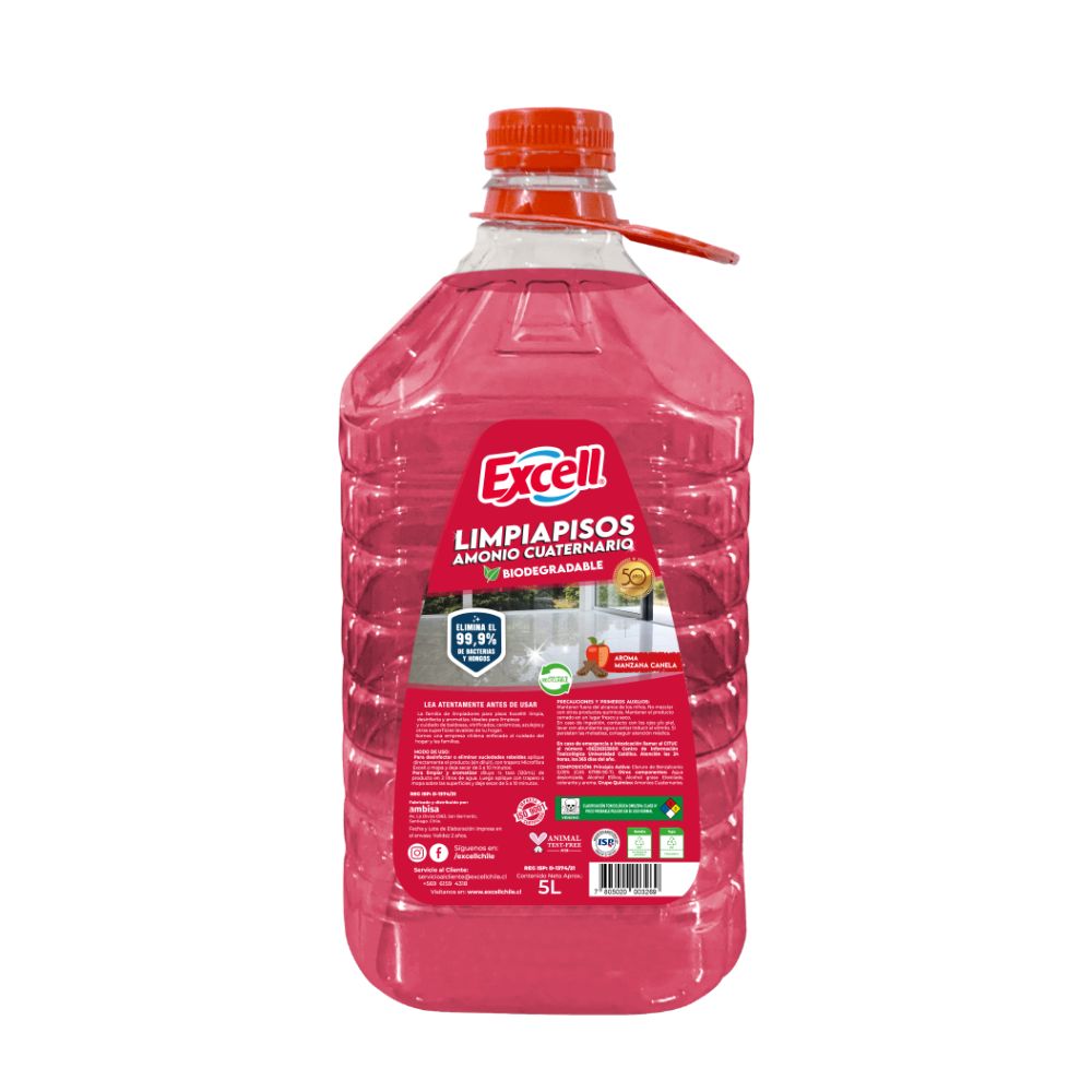 Limpiador Desinfectante Manzana Canela 5L Excell
