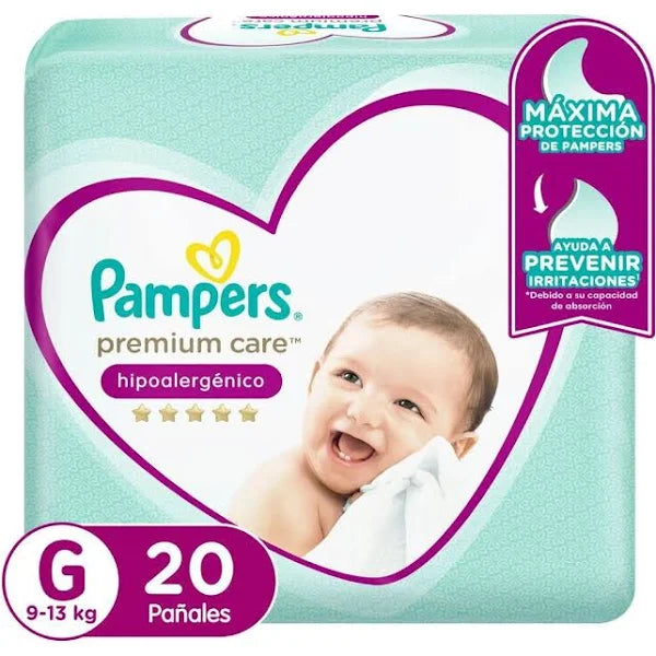 Pañales Premium Care G 20u Pampers