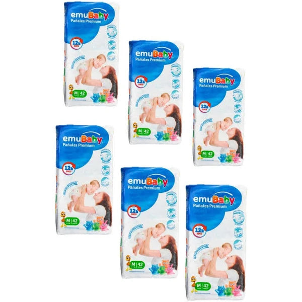 Pañales Premium Dermo Confort M 264u EmuBaby (copia)