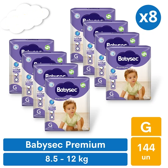 Pañales Premium G 144u Babysec