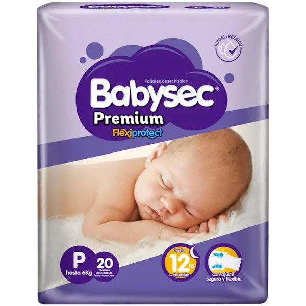 Pañales Premium P 20u Babysec