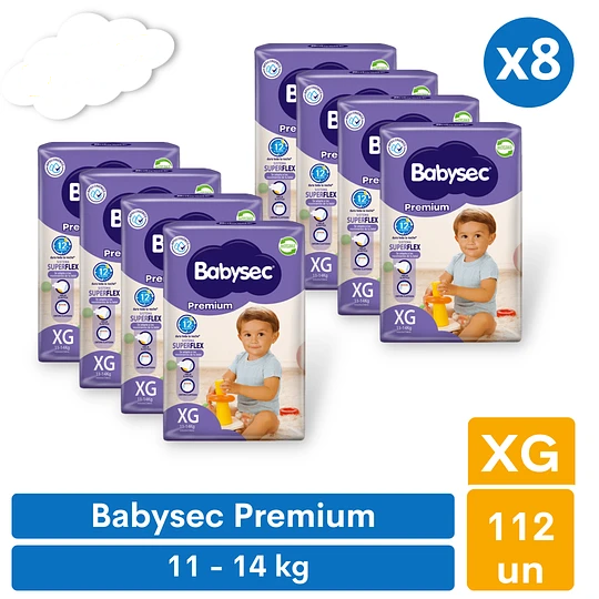 Pañales Premium XG 112u Babysec