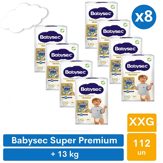 Pañales Super Premium XG 112u Babysec
