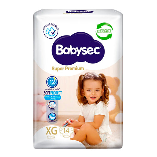 Pañales Super Premium XG 14u Babysec