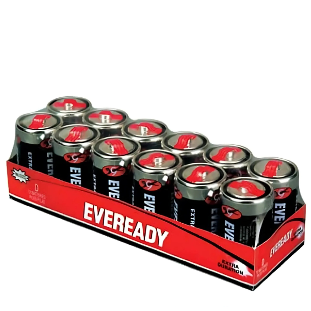 Pack 12 Pilas Carbon Super Heavy 1.5 V D2 1u Eveready