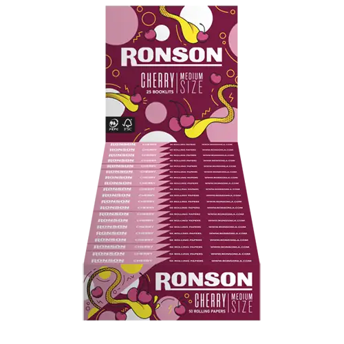 Pack 25u Papelillos Cherry Medium Size 1u Ronson