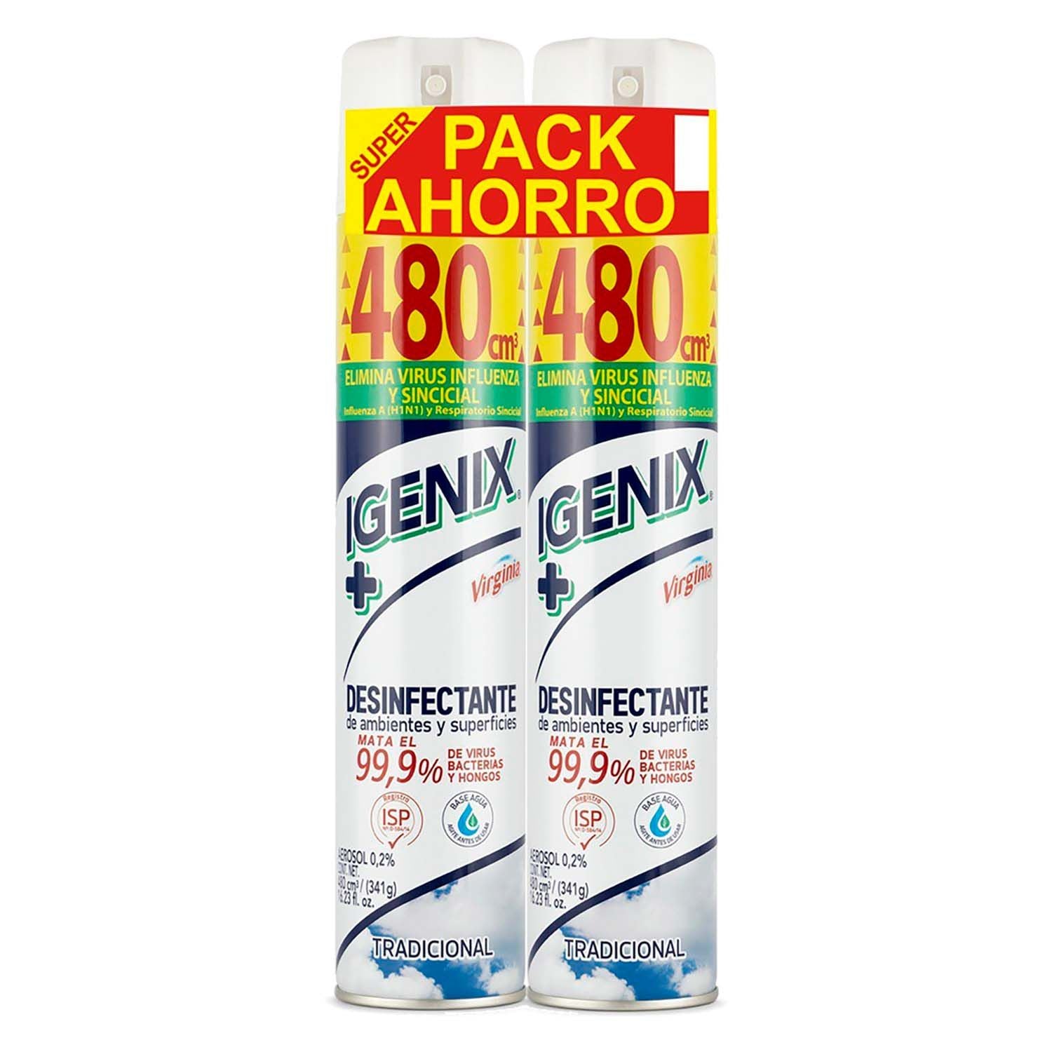 Pack Desinfectante Ambiental Tradicional 2x 480cm³ Igenix