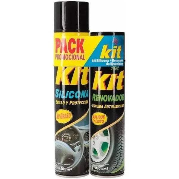 Pack Silicona Spray + Renovador De Neumaticos Kits
