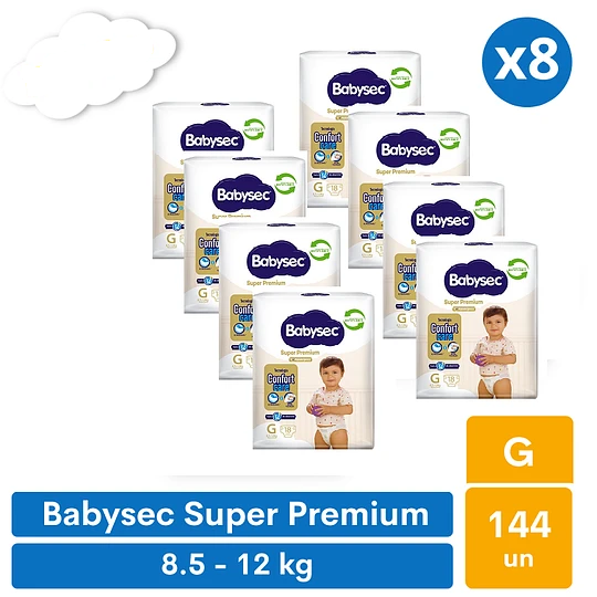 Pañales Super Premium G 144u Babysec