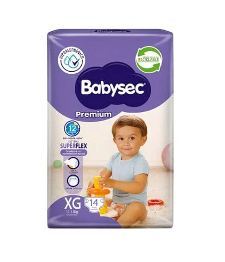 Pañales Premium XG 14u Babysec