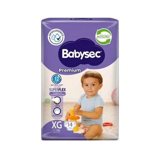 Pañales Premium XG 14u Babysec