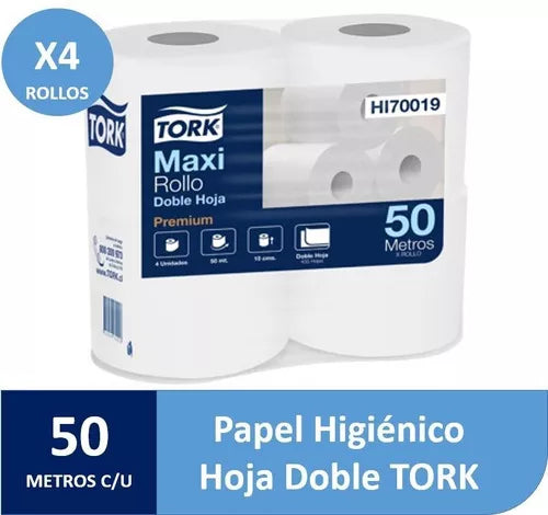 Papel Higiénico Doble Hoja 50m 4 Rollos Tork