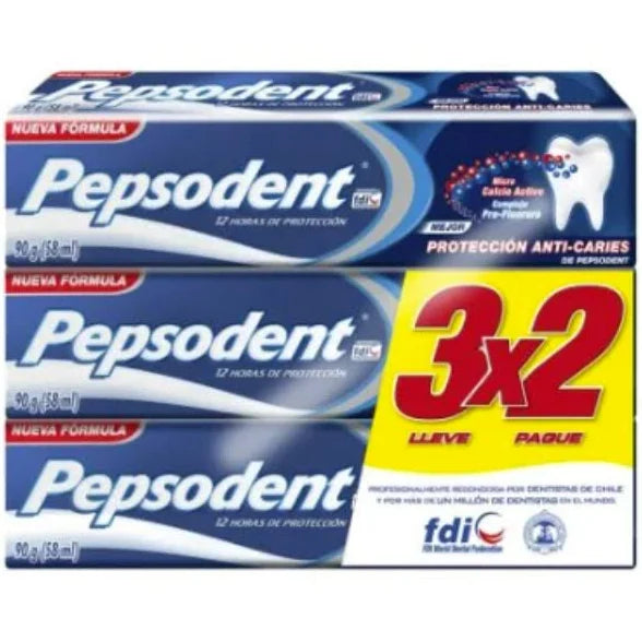 Pasta Dental Protección Anti Caries 3x2 (130g) Pepsodent