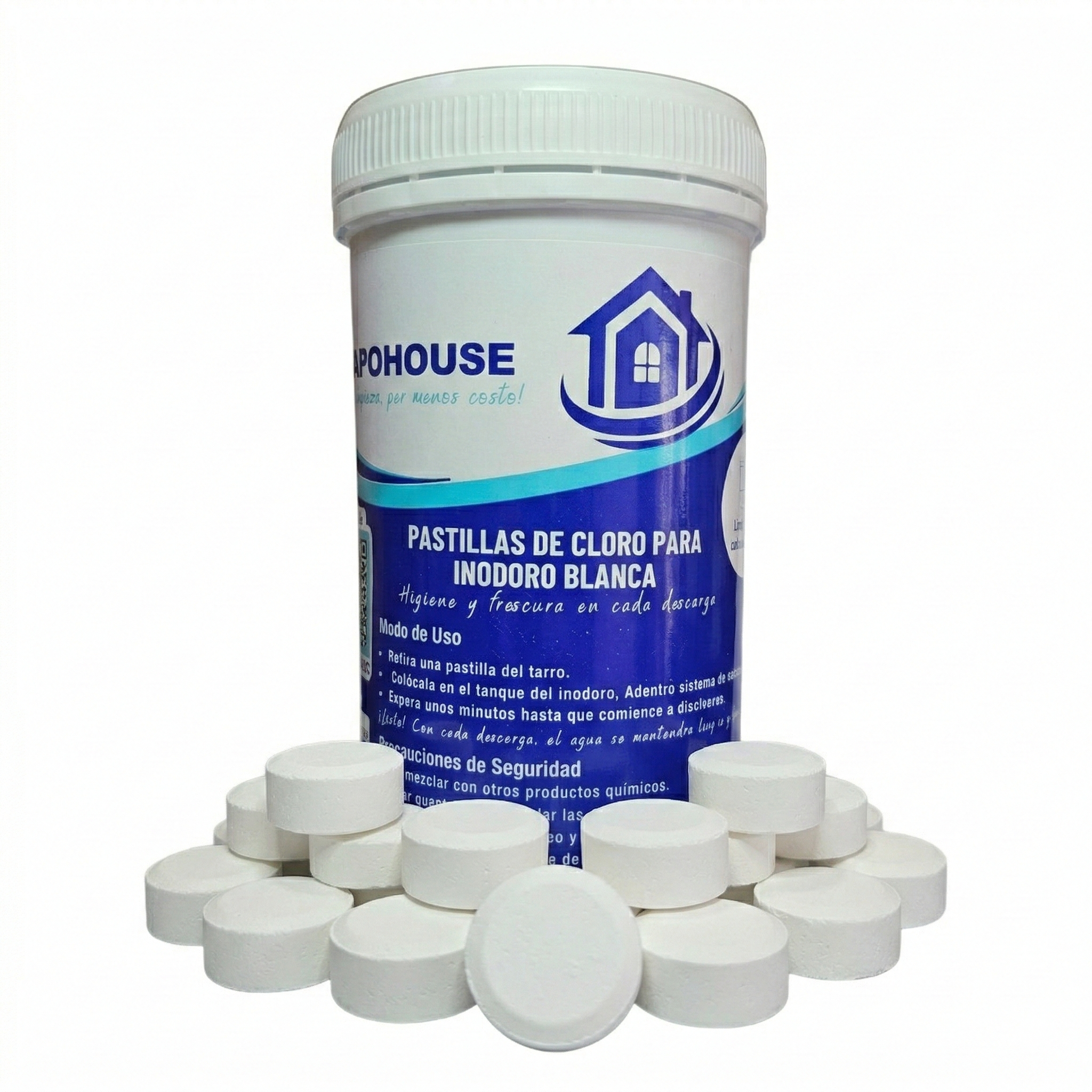 Pastillas De Cloro Para Inodoro Blanca 20g 50u 1k Vapohouse